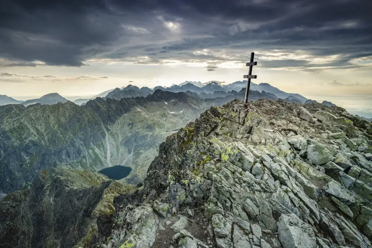 Tatry Wysokie widok na Rysy lub Krywań